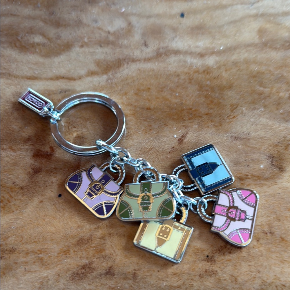 Coach Multicolor Bag Charm Keychain